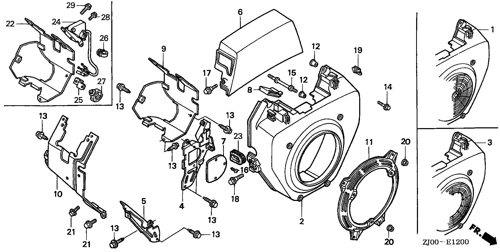 Parts for Engines GX GX610 GX610 TXF2 GCAC-1000001-1999999 FAN